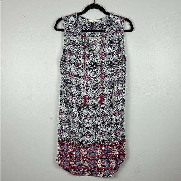 Beachlunchlounge Kayla Boho Sleeveless Tassel Dress Medium Antique Claret - Picture 3 of 13